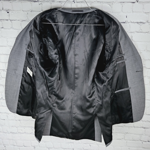 REISS | 3 piece grey/silver single button jacket suit set - Picture 10 of 16